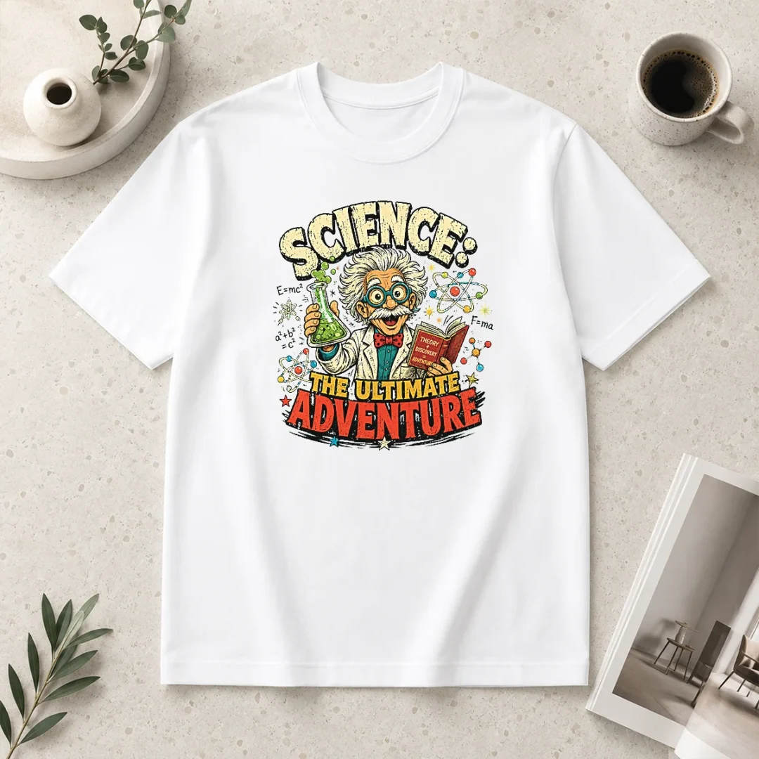 good-science-the-ultimate-adventure-retro-distressed-t-shirt-1 Good Science The Ultimate Adventure Retro Distressed t shirt in classic fit with vintage design on front