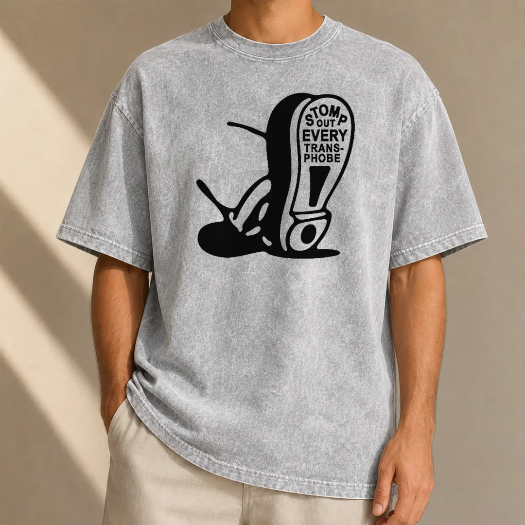 good-stomp-out-every-transphobe-boot-social-justice-activism-equality-protest-washed-t-shirt Good Stomp Out Every Transphobe Boot Social Justice Activism Equality Protest printed on a soft washed t shirt