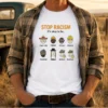Good Stop Racism It'S Okay To Be From USA French African Chinese Canadian Nomad German Austrian t shirt in white, front view