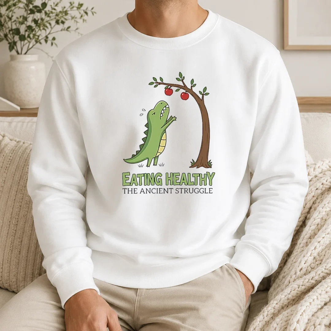 Good T Rex Eating Healthy The Ancient Struggle Sweater Good T Rex Eating Healthy The Ancient Struggle Sweater