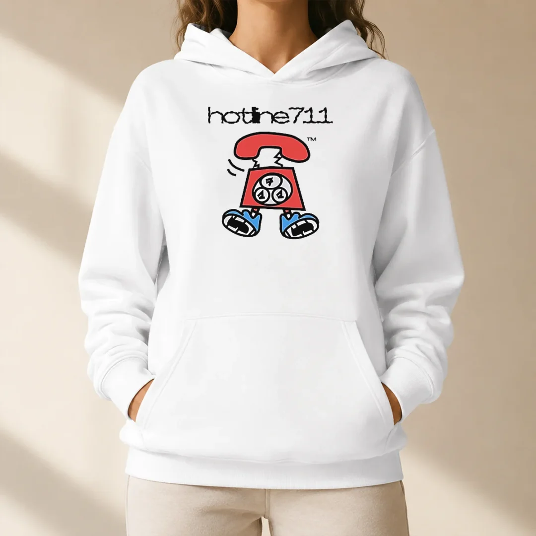 good-telephone-cartoon-hotline711-hoodie Good Telephone Cartoon Hotline711 Shirt - Image 5