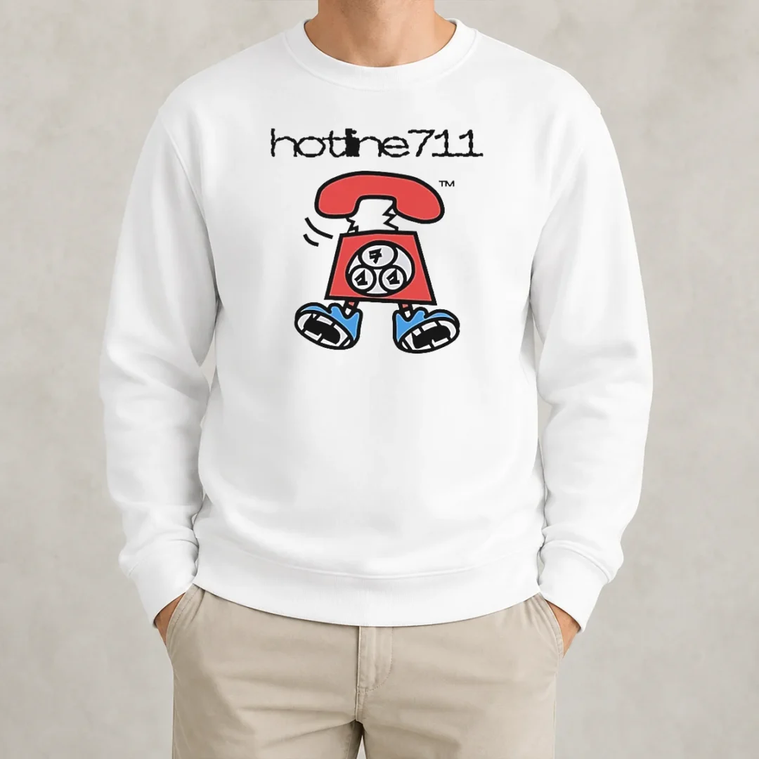 good-telephone-cartoon-hotline711-sweater Good Telephone Cartoon Hotline711 Shirt - Image 7