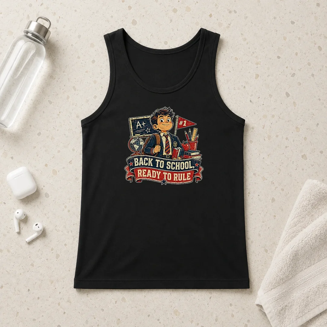 good-top-back-to-school-proud-student-retro-distressed-tank-top Good Top Back To School Proud Student Retro Distressed Tank Top