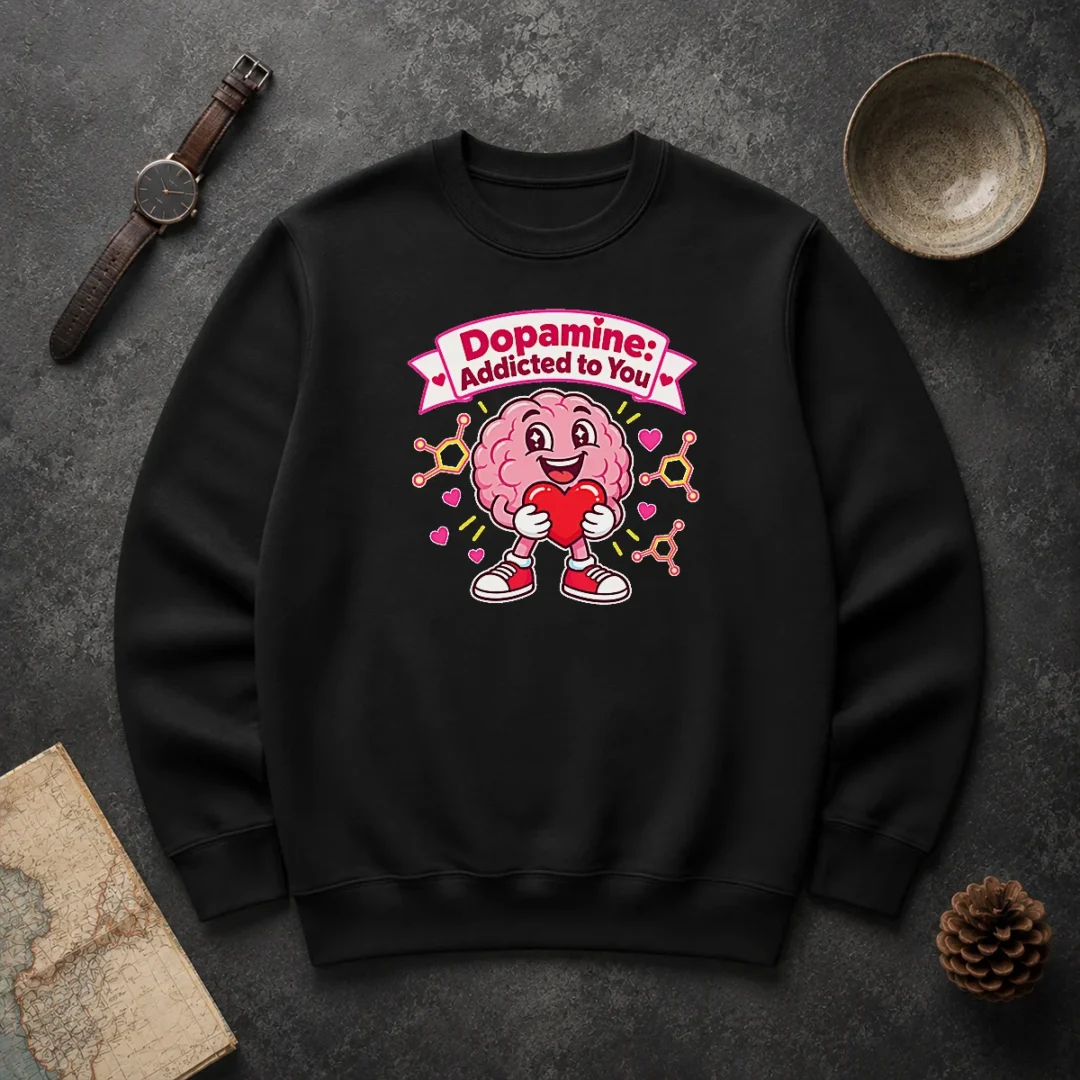 Good Top Cute Dopamine Addicted To You Love Sweater Good Top Cute Dopamine Addicted To You Love Sweater