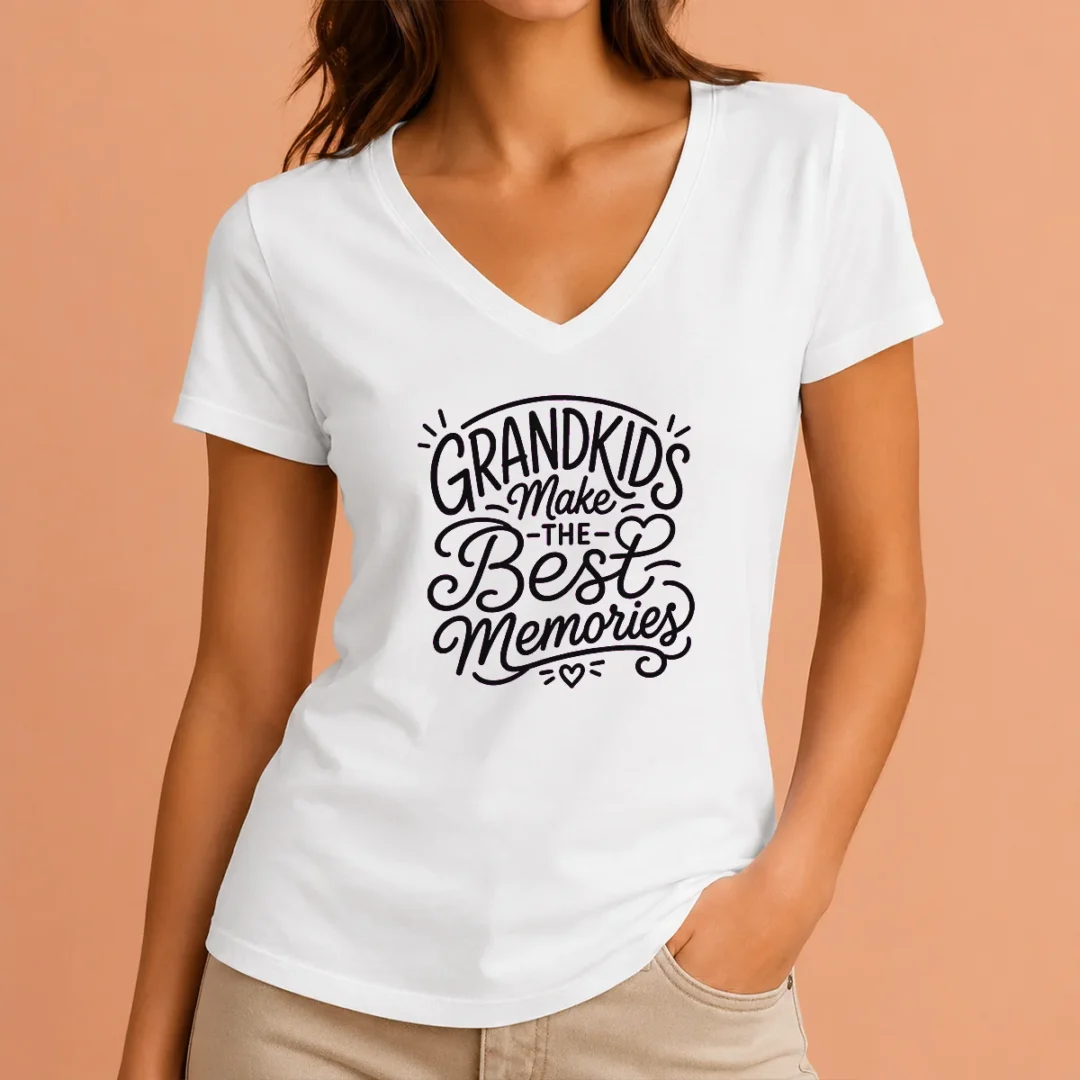 good-top-grandparents-day-grandkids-make-the-best-memories-lin-v-neck-shirt Good Top Grandparents Day Grandkids Make The Best Memories Lin V Neck Shirt in soft fabric with a flattering neckline