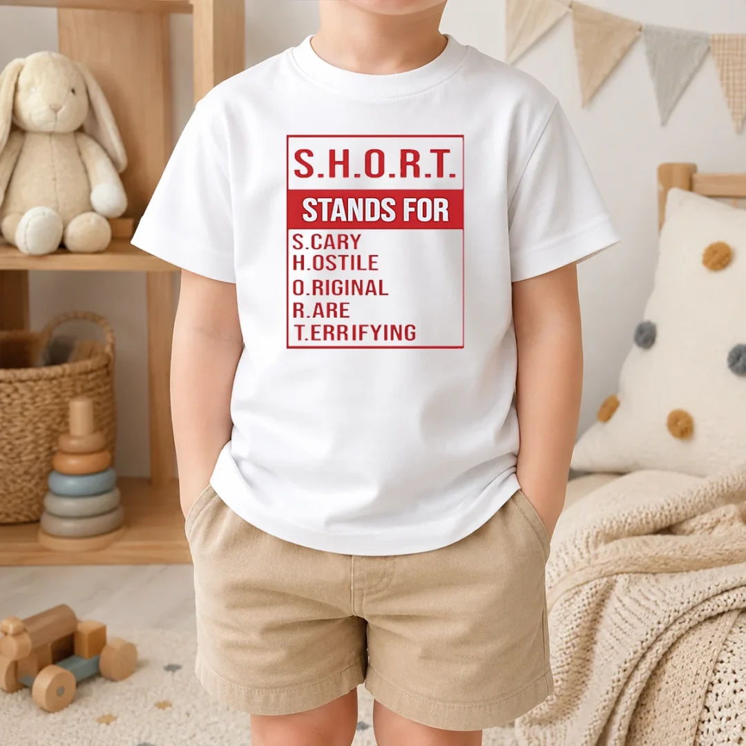 Good Top SHORT Stands For Scary Hostile Original Rare Terrifying Kids T Shirt Good Top SHORT Stands For Scary Hostile Original Rare Terrifying Kids T-Shirt