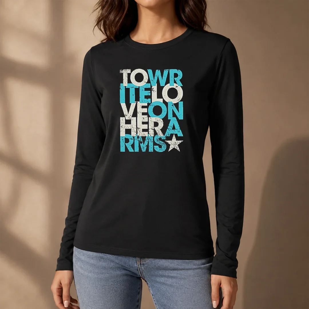 good-tower-of-love-hero-rivers-distressed-long-sleeve-shirt Good Tower Of Love Hero Rivers Distressed Long Sleeve Shirt in vintage style with distressed print on soft fabric