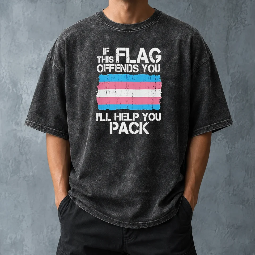 good-transgender-pride-flag-if-this-flag-offends-you-i-will-help-you-pack-washed-t-shirt-washed-tshirt Good Transgender Pride Flag If This Flag Offends You I Will Help You Pack Washed T-Shirt