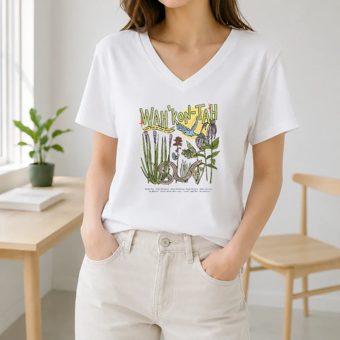 Good Wahkon Tah Prairie V Neck Shirt Good Wahkon Tah Prairie V-Neck Shirt