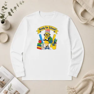 Hot Premium Back To School Ready For School Vector Long Sleeve Shirt