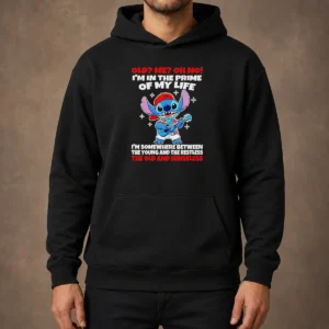 Nice Original Stitch Lilo And Stitch Old Me Oh No I'M In The Prime Of My Life Hoodie