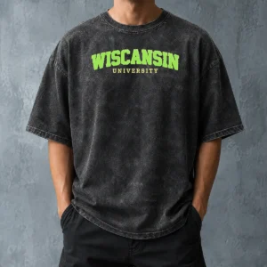 Awesome Wiscansin University College Funny Parody Washed T-Shirt