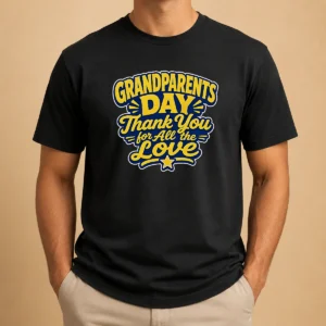 Nice Grandparents Day Thank You Cartoon Typography
