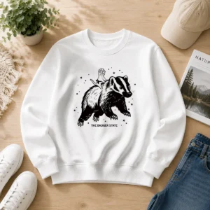 Premium Gary Riding Badger Ivory Heavyweight Sweater