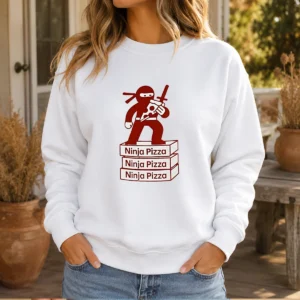 Funny Ninja Pizza Ninja Pizza Ninja Pizza Ninja Pizza Standing On Boxes Sweater