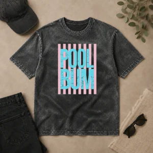 Premium Original Pool Bum Retro Stripes Sunshine Washed T-Shirt