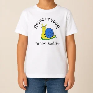 Nice Yellow Snail Respect Your Mental Health Kids T-Shirt