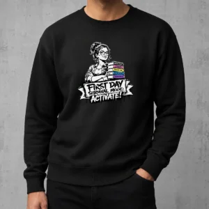 Good First Day School Teacher Stencil Sweater