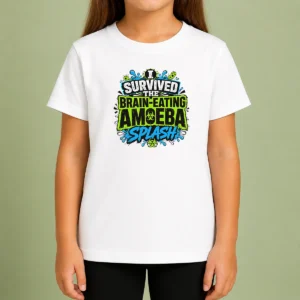 Nice Pretty Brain Eating Amoeba Survival Typography Kids T-Shirt