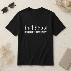 Pretty Firearms Silhouette Weapons Collection Celebrate Diversity Gun Rights V-Neck Shirt