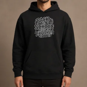Funny Back To School Ready To Explore Line Art Hoodie