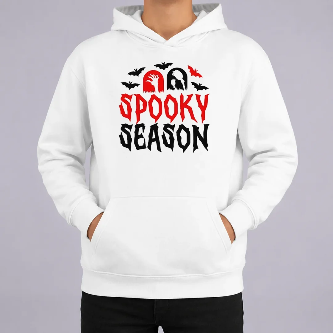 Happy Funny Spooky Season Halloween Bats Witch Broom Zombie Hoodie Happy Funny Spooky Season Halloween Bats Witch Broom Zombie Hoodie