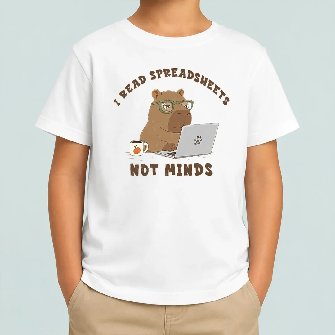 happy-good-i-read-spreadsheets-kids-t-shirt Happy Good I Read Spreadsheets Kids T-Shirt