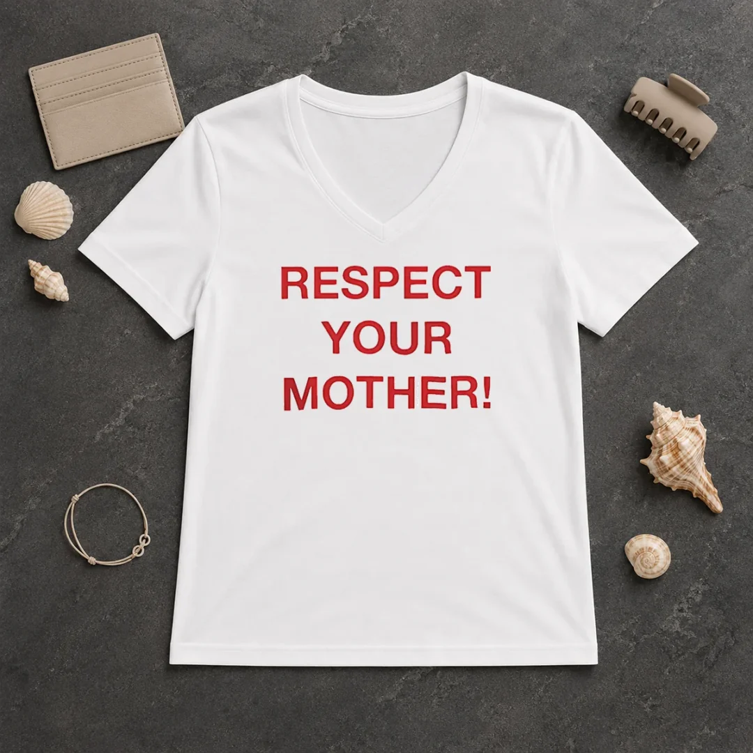 Happy Good Shania Twain Respect Your Mother V Neck Shirt Happy Good Shania Twain Respect Your Mother V-Neck Shirt