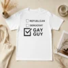 Happy Nice Gay Guy Republican Democrat Ballot Election Checkbox Humor