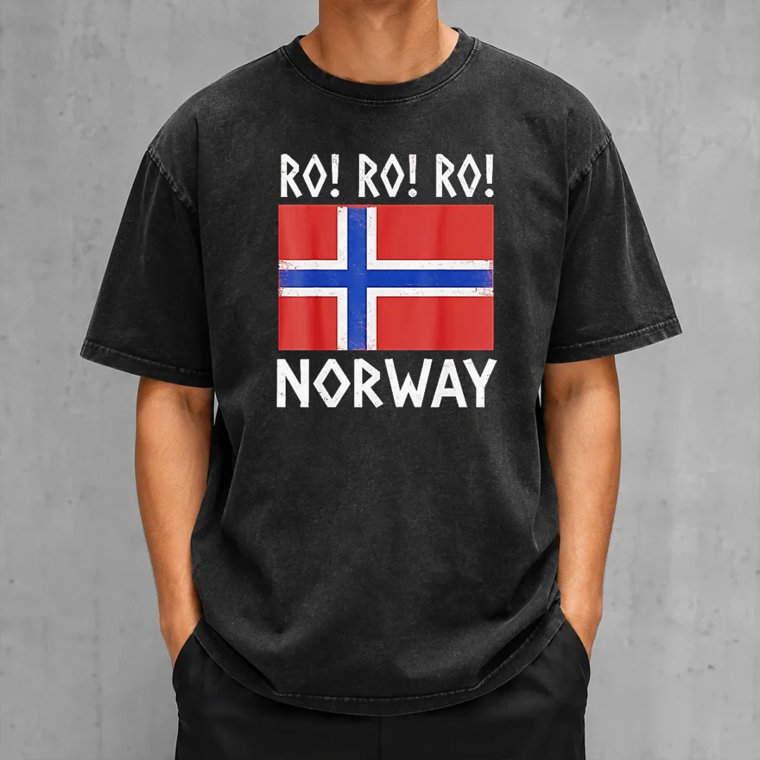 happy-nice-ro-ro-ro-norway-round-of-16-fifa-world-cup-2026-vintage-flag-washed-t-shirt Happy Nice Ro Ro Ro Norway Round Of 16 FIFA World Cup 2026 Vintage Flag printed on a washed t shirt