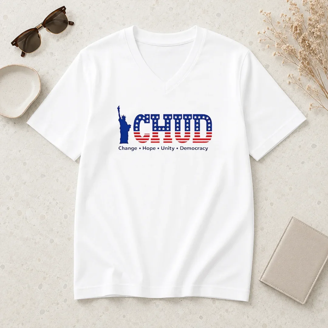 happy-nice-statue-of-liberty-chud-change-hope-unity-democracy-american-patriot-v-neck-shirt Happy Nice Statue Of Liberty CHUD Change Hope Unity Democracy American Patriot V-Neck Shirt