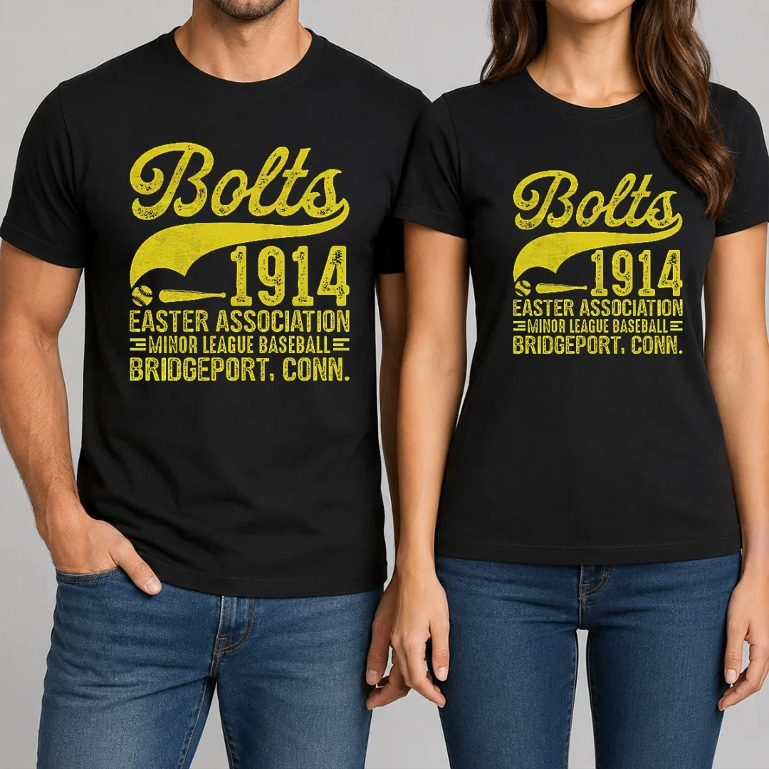 happy-pretty-bridgeport-bolts-connecticut-vintage-baseball-team-t-shirt Happy Pretty Bridgeport Bolts Connecticut Vintage Baseball Team