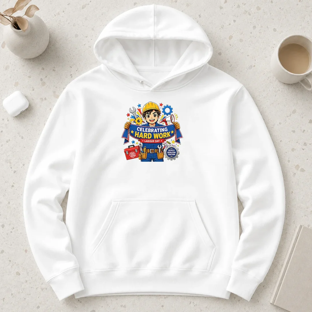 happy-pretty-labour-day-celebration-anime-for-proud-workers-hoodie Happy Pretty Labour Day Celebration Anime For Proud Workers Hoodie in black with front anime graphic and text design