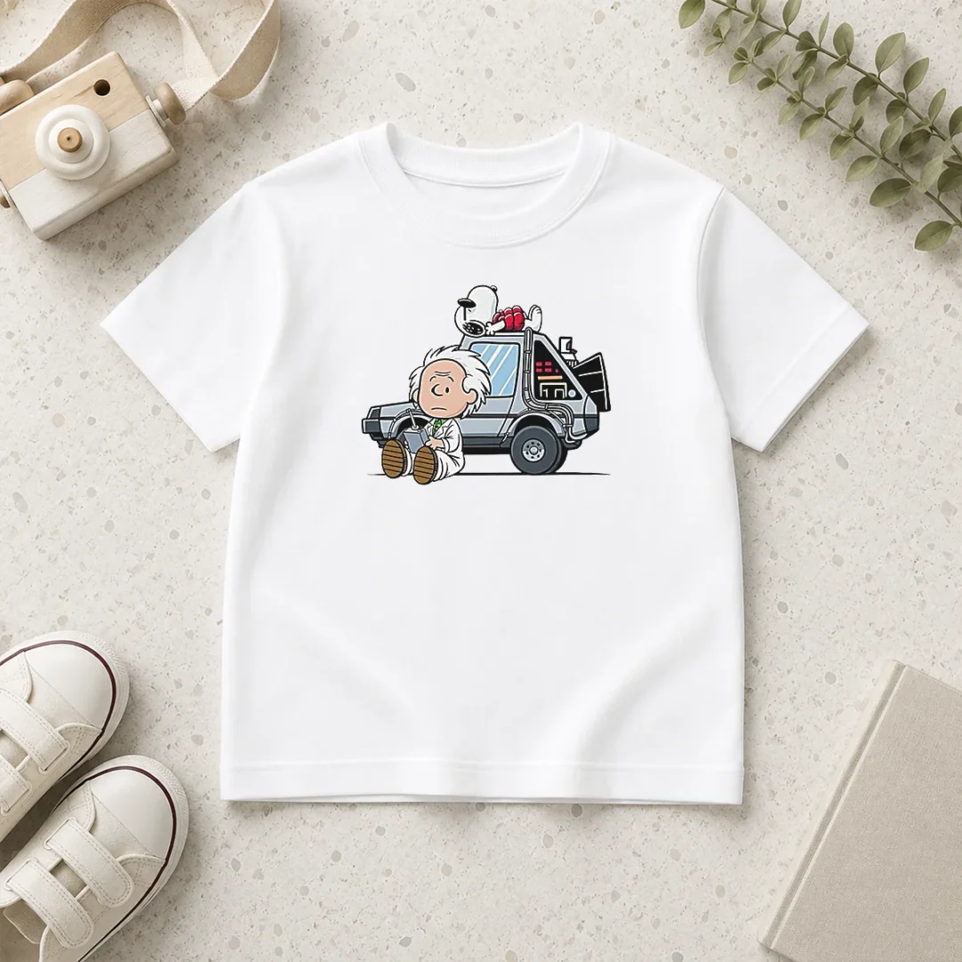 happy-top-doc-brown-snoopy-back-to-the-future-mashup-delorean-time-machine-cartoon-kids-t-shirt-2 Happy Top Doc Brown Snoopy Back To The Future Mashup Delorean Time Machine Cartoon Kids T-Shirt