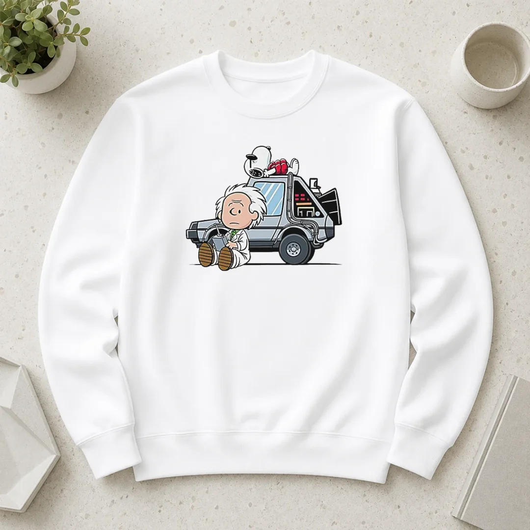 happy-top-doc-brown-snoopy-back-to-the-future-mashup-delorean-time-machine-cartoon-sweater-2 Happy Top Doc Brown Snoopy Back To The Future Mashup Delorean Time Machine Cartoon Sweater