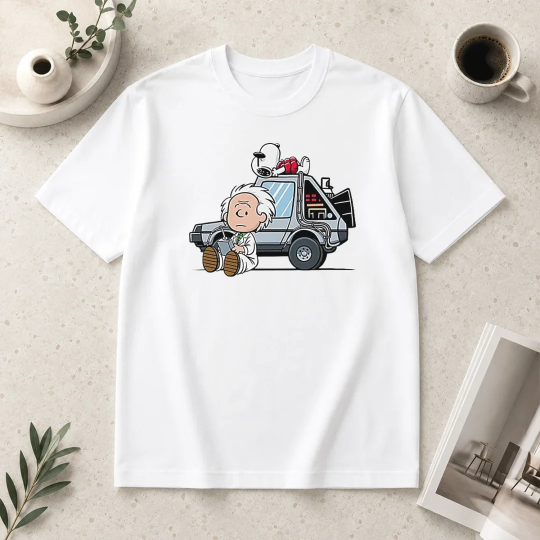 happy-top-doc-brown-snoopy-back-to-the-future-mashup-delorean-time-machine-cartoon-t-shirt-2-1 Happy Top Doc Brown Snoopy Back To The Future Mashup Delorean Time Machine Cartoon
