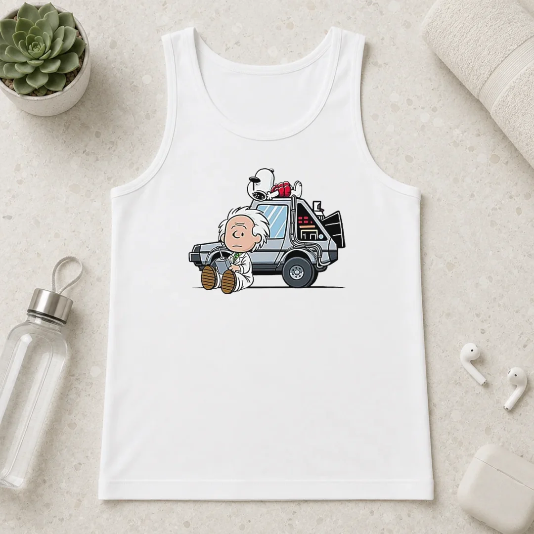 happy-top-doc-brown-snoopy-back-to-the-future-mashup-delorean-time-machine-cartoon-tank-top-2 Happy Top Doc Brown Snoopy Back To The Future Mashup Delorean Time Machine Cartoon Tank Top