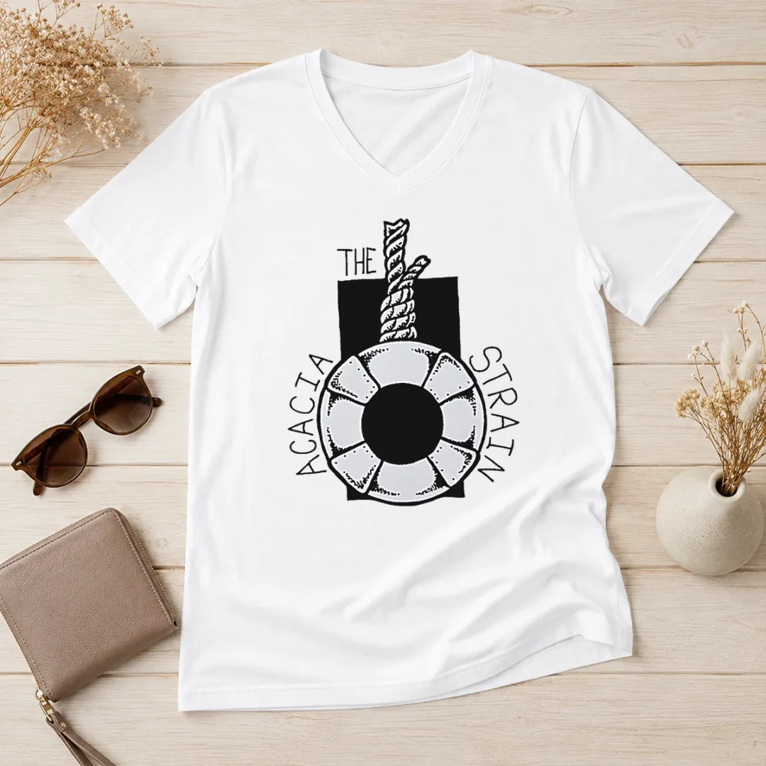 happy-top-the-acacia-strain-life-preserver-ring-rope-v-neck-shirt Happy Top The Acacia Strain Life Preserver Ring Rope V-Neck Shirt