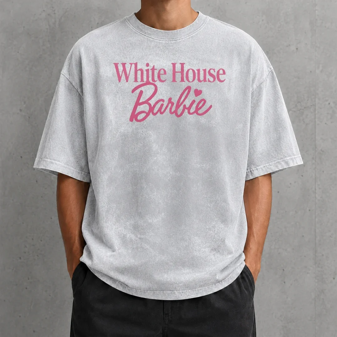 happy-white-house-barbie-washed-t-shirt Happy White House Barbie Washed T-Shirt