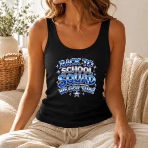 Pretty Back To School Squad Y2K Chrome Style Tank Top
