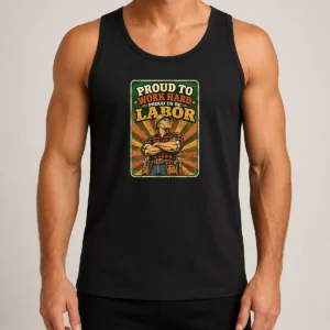 Pretty Labour Day Proud Blue Collar Worker Vintage Tank Top