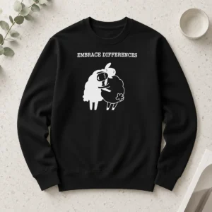 Official Embrace Differences Sheep Hug Hugging Inclusivity Long Sleeve Shirt