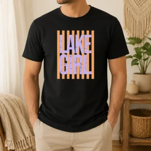 Pretty Retro Stripes Sunshine Lake Girl