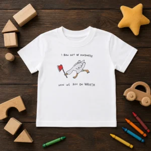 Awesome I Ran Out Of Kindness Now We Run On Wrath Goose Kids T-Shirt