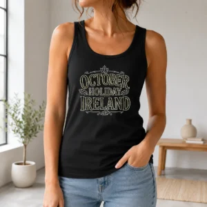 Nice October Holiday Ireland Line Art Cozy Fall Tank Top
