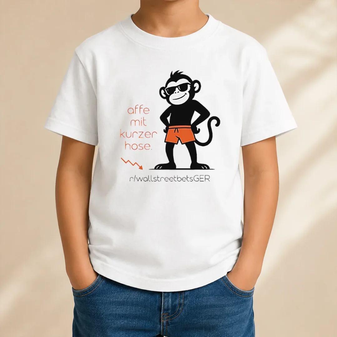 hot-affe-mit-kurzer-hose-kids-t-shirt Hot Affe Mit Kurzer Hose Kids T-Shirt
