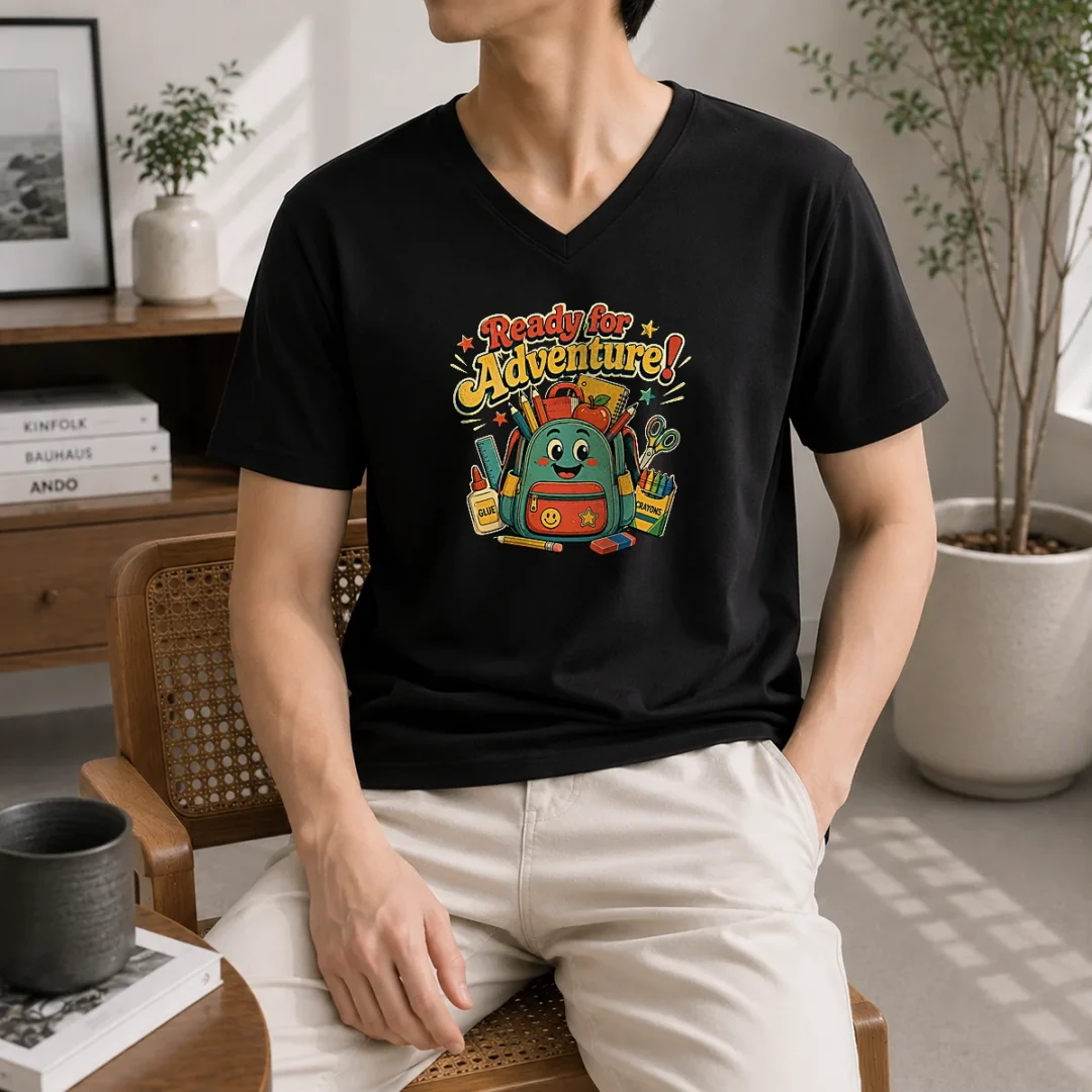 hot-back-to-school-adventure-vintage-v-neck-shirt Hot Back To School Adventure Vintage V-Neck Shirt