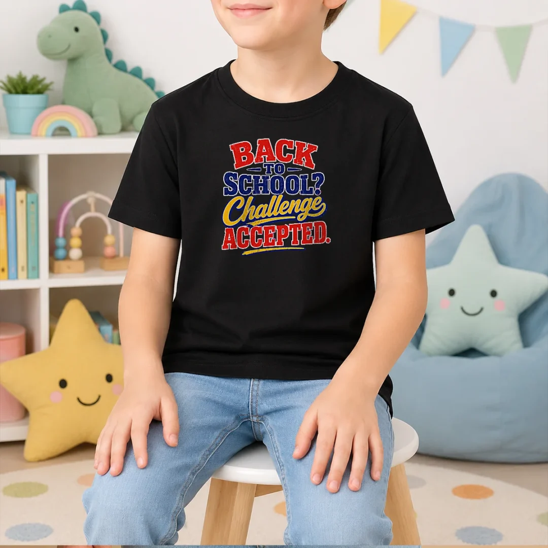 hot-back-to-school-challenge-accepted-vector-kids-t-shirt Hot Back To School Challenge Accepted Vector Kids T-Shirt