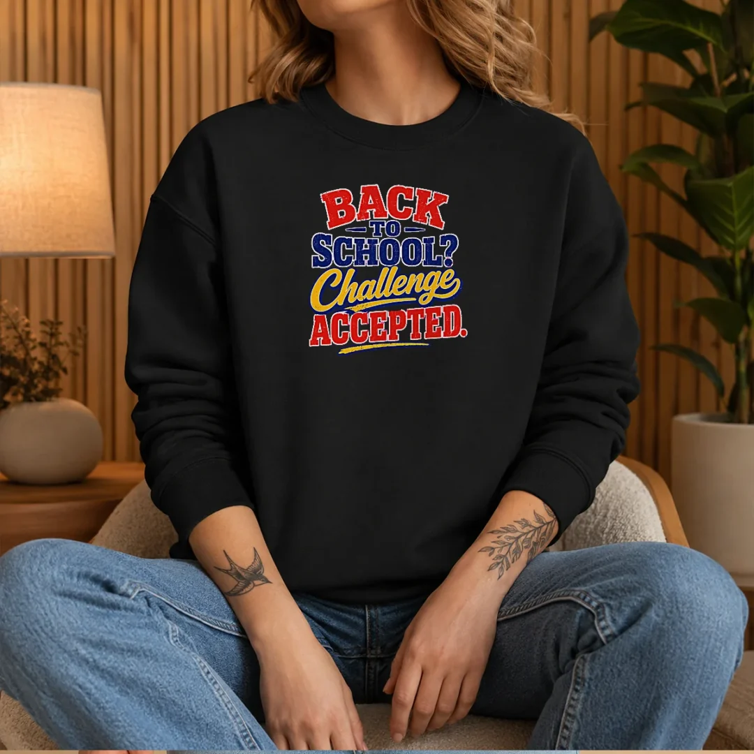 hot-back-to-school-challenge-accepted-vector-sweater Hot Back To School Challenge Accepted Vector Sweater