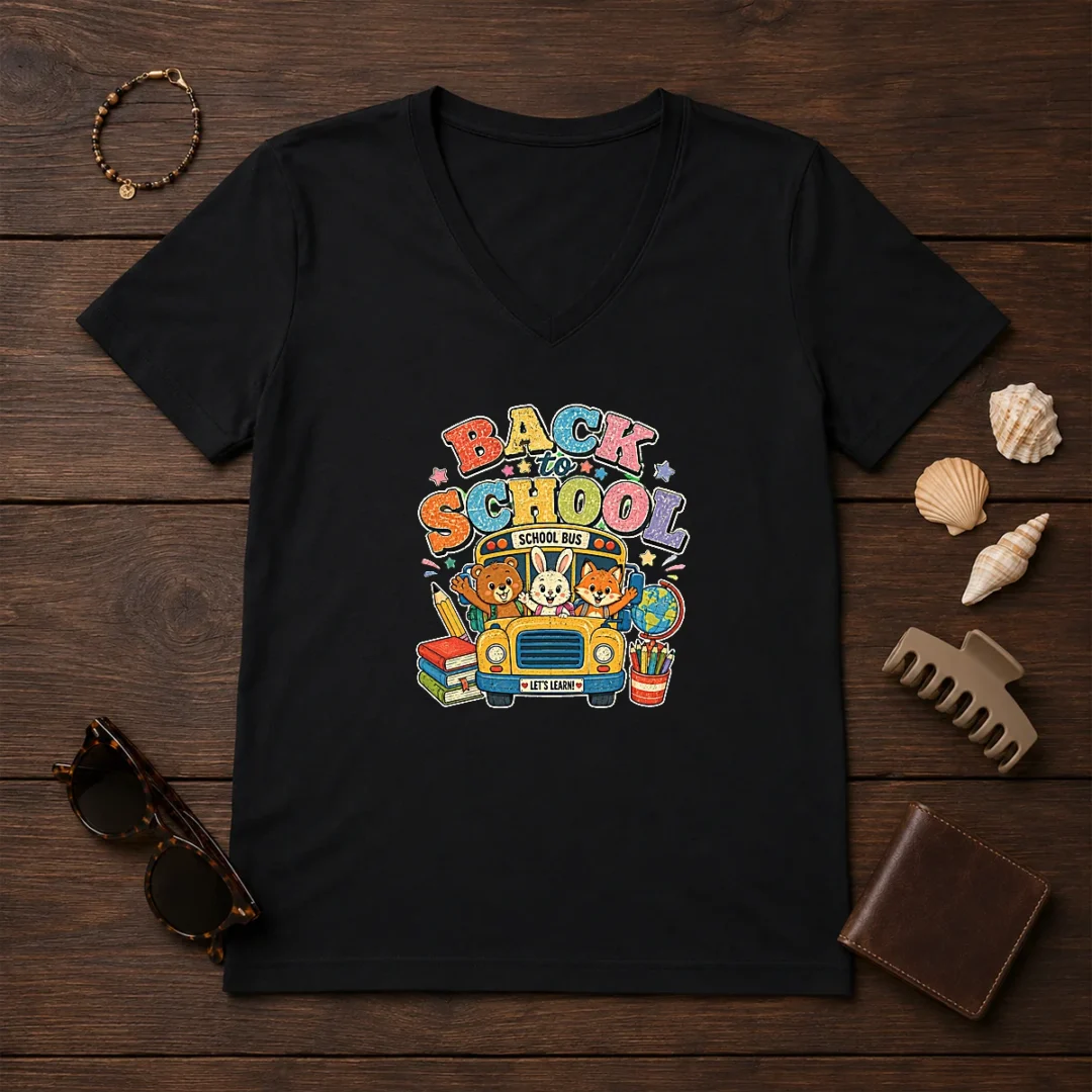 hot-back-to-school-vintage-v-neck-shirt Hot Back To School Vintage V-Neck Shirt